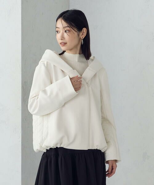 COMME CA ISM / コムサイズム ブルゾン | スエード調ジャージー×キルティングブルゾン | 詳細10