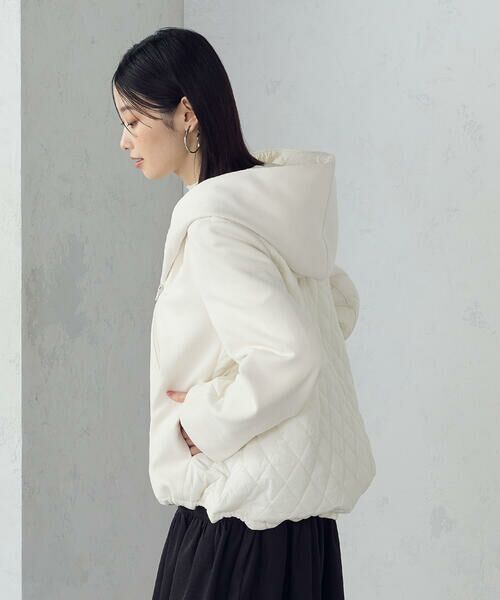 COMME CA ISM / コムサイズム ブルゾン | スエード調ジャージー×キルティングブルゾン | 詳細11