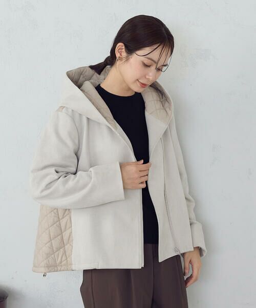 COMME CA ISM / コムサイズム ブルゾン | スエード調ジャージー×キルティングブルゾン | 詳細28