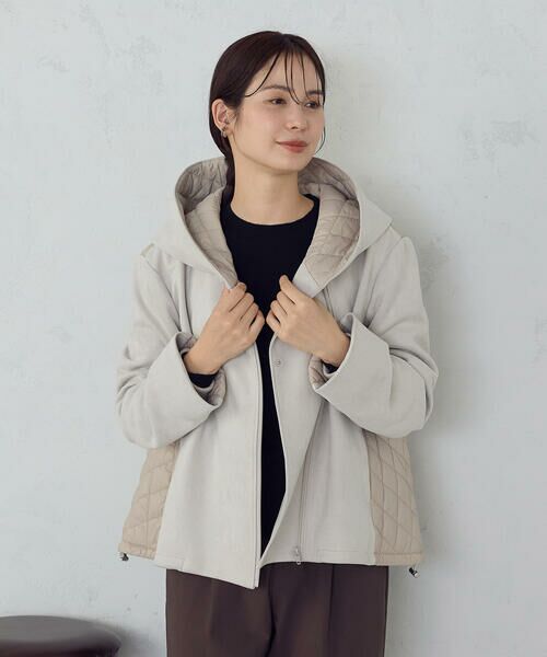 COMME CA ISM / コムサイズム ブルゾン | スエード調ジャージー×キルティングブルゾン | 詳細29