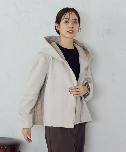 COMME CA ISM / コムサイズム ブルゾン | スエード調ジャージー×キルティングブルゾン | 詳細30