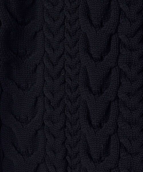 COMME CA ISM / コムサイズム ベスト | ケーブルニット×タフタジレ | 詳細16