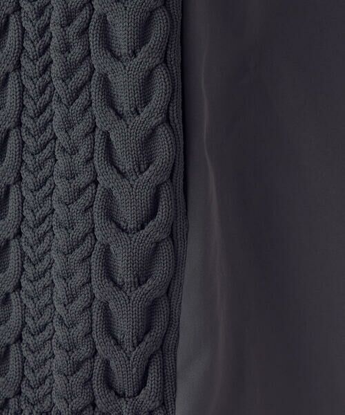 COMME CA ISM / コムサイズム ベスト | ケーブルニット×タフタジレ | 詳細30