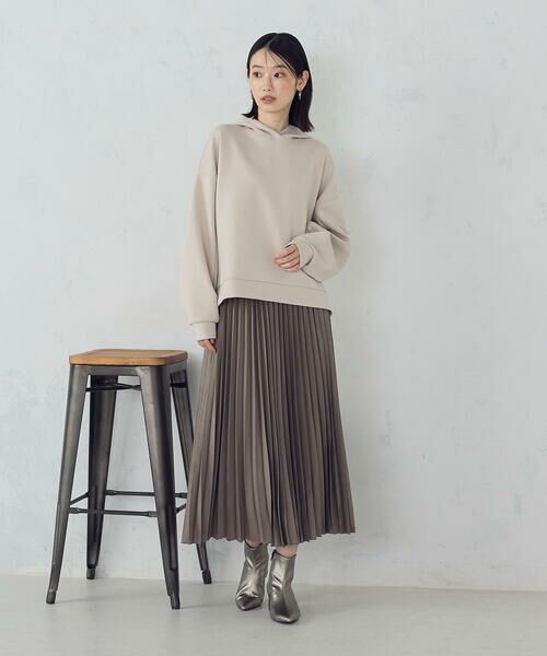 COMME CA ISM / コムサイズム ロング・マキシ丈スカート | エンボス加工プリーツスカート | 詳細7