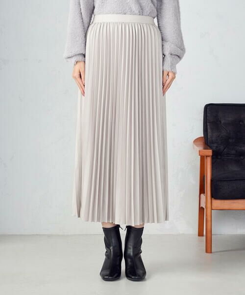 COMME CA ISM / コムサイズム ロング・マキシ丈スカート | エンボス加工プリーツスカート | 詳細16