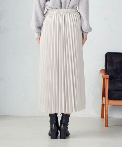 COMME CA ISM / コムサイズム ロング・マキシ丈スカート | エンボス加工プリーツスカート | 詳細18