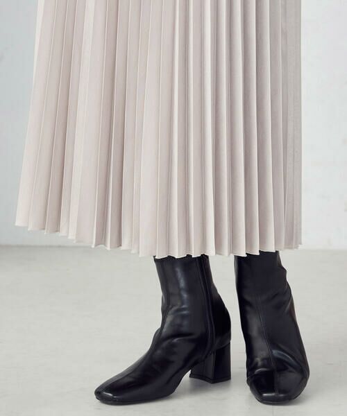 COMME CA ISM / コムサイズム ロング・マキシ丈スカート | エンボス加工プリーツスカート | 詳細21