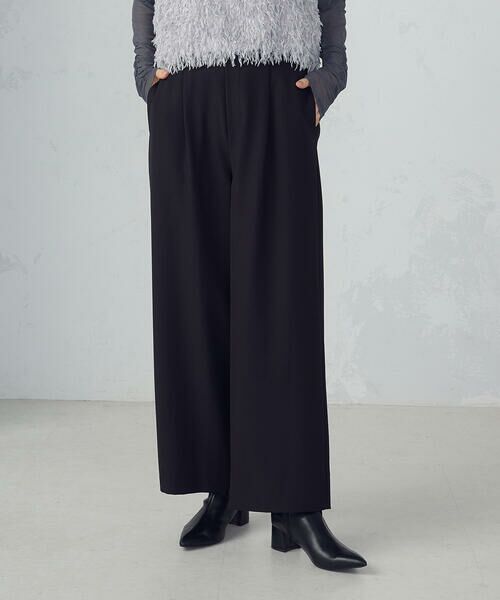 COMME CA ISM / コムサイズム その他パンツ | 【美しいベーシックパンツ】ポリエステルレーヨンストレッチ ワイドパンツ | 詳細5