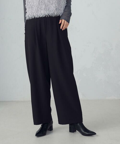 COMME CA ISM / コムサイズム その他パンツ | 【美しいベーシックパンツ】ポリエステルレーヨンストレッチ ワイドパンツ | 詳細6
