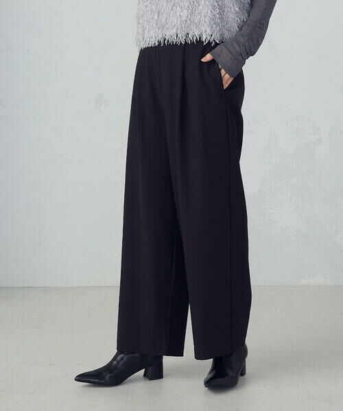 COMME CA ISM / コムサイズム その他パンツ | 【美しいベーシックパンツ】ポリエステルレーヨンストレッチ ワイドパンツ | 詳細7