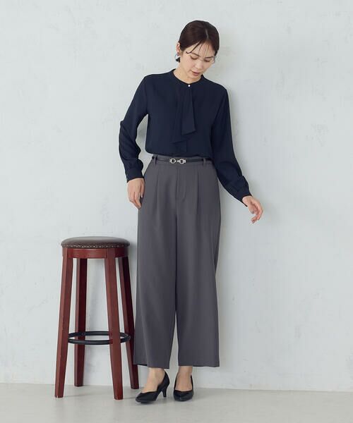 COMME CA ISM / コムサイズム その他パンツ | 【美しいベーシックパンツ】ポリエステルレーヨンストレッチ ワイドパンツ | 詳細9