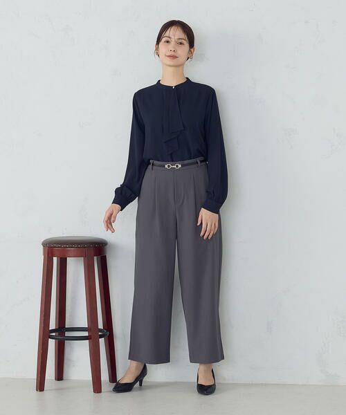 COMME CA ISM / コムサイズム その他パンツ | 【美しいベーシックパンツ】ポリエステルレーヨンストレッチ ワイドパンツ | 詳細10