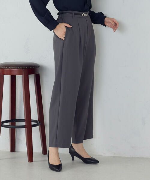 COMME CA ISM / コムサイズム その他パンツ | 【美しいベーシックパンツ】ポリエステルレーヨンストレッチ ワイドパンツ | 詳細12