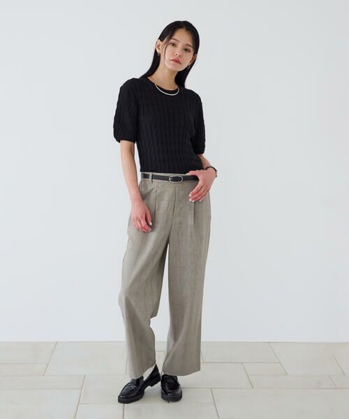 COMME CA ISM / コムサイズム その他パンツ | 【美しいベーシックパンツ】ポリエステルレーヨンストレッチ ワイドパンツ | 詳細14