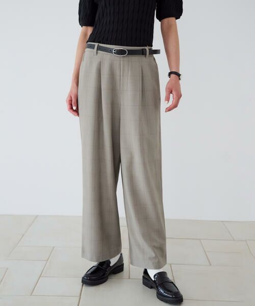 COMME CA ISM / コムサイズム その他パンツ | 【美しいベーシックパンツ】ポリエステルレーヨンストレッチ ワイドパンツ | 詳細15