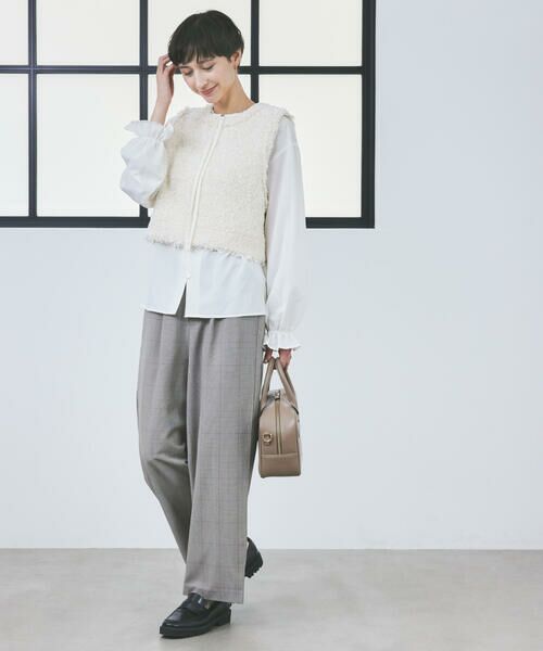 COMME CA ISM / コムサイズム その他パンツ | 【美しいベーシックパンツ】ポリエステルレーヨンストレッチ ワイドパンツ | 詳細20