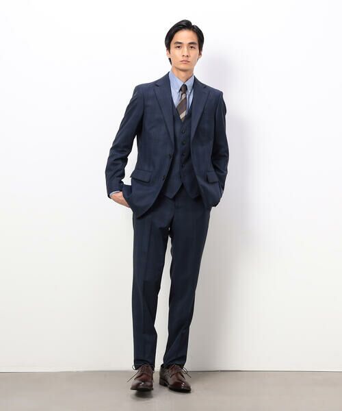 COMME CA ISM / コムサイズム セットアップ | YUNSA ウインドペン／かすれチェック クラシック３ピーススーツ | 詳細3