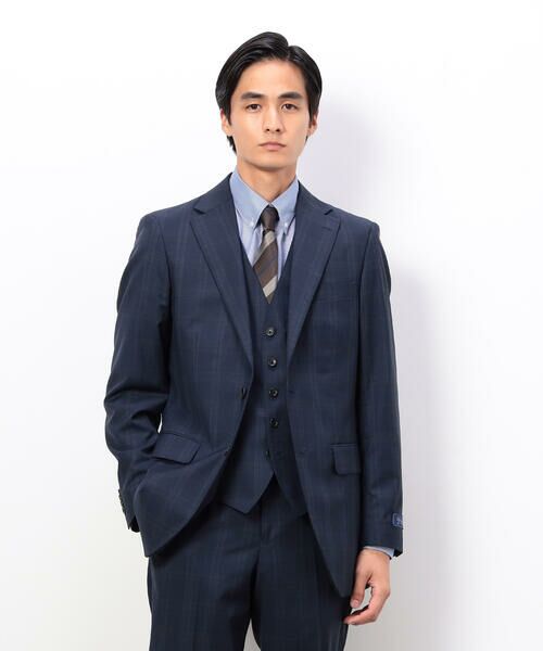 COMME CA ISM / コムサイズム セットアップ | YUNSA ウインドペン／かすれチェック クラシック３ピーススーツ | 詳細5