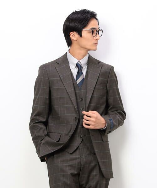 COMME CA ISM / コムサイズム セットアップ | YUNSA ウインドペン／かすれチェック クラシック３ピーススーツ | 詳細11