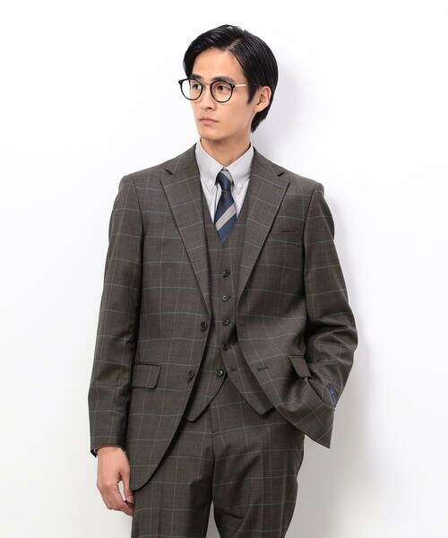 COMME CA ISM / コムサイズム セットアップ | YUNSA ウインドペン／かすれチェック クラシック３ピーススーツ | 詳細12