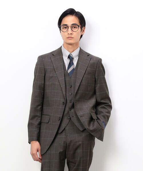 COMME CA ISM / コムサイズム セットアップ | YUNSA ウインドペン／かすれチェック クラシック３ピーススーツ | 詳細13