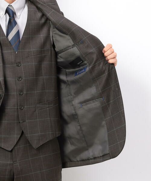 COMME CA ISM / コムサイズム セットアップ | YUNSA ウインドペン／かすれチェック クラシック３ピーススーツ | 詳細24