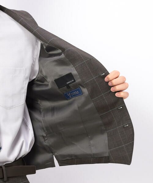 COMME CA ISM / コムサイズム セットアップ | YUNSA ウインドペン／かすれチェック クラシック３ピーススーツ | 詳細25