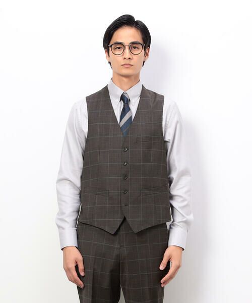 COMME CA ISM / コムサイズム セットアップ | YUNSA ウインドペン／かすれチェック クラシック３ピーススーツ | 詳細26