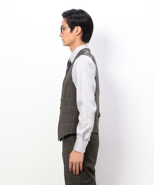 COMME CA ISM / コムサイズム セットアップ | YUNSA ウインドペン／かすれチェック クラシック３ピーススーツ | 詳細27