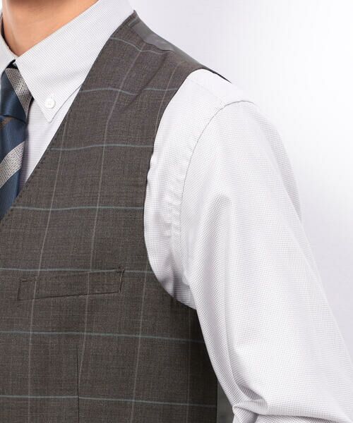 COMME CA ISM / コムサイズム セットアップ | YUNSA ウインドペン／かすれチェック クラシック３ピーススーツ | 詳細30