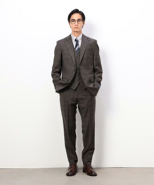 COMME CA ISM / コムサイズム セットアップ | YUNSA ウインドペン／かすれチェック クラシック３ピーススーツ | 詳細7