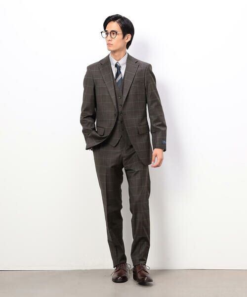 COMME CA ISM / コムサイズム セットアップ | YUNSA ウインドペン／かすれチェック クラシック３ピーススーツ | 詳細8