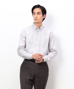 COMME CA ISM / コムサイズム シャツ・ブラウス | コンパクト千鳥柄 釦ダウンドレスシャツ