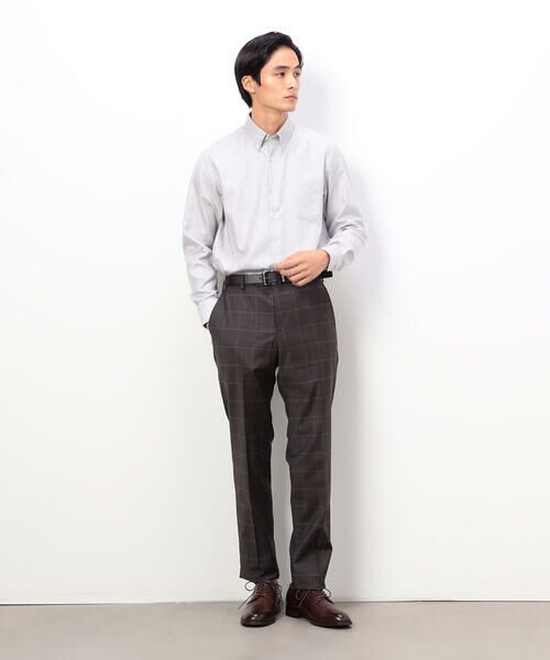 COMME CA ISM / コムサイズム シャツ・ブラウス | コンパクト千鳥柄 釦ダウンドレスシャツ | 詳細1