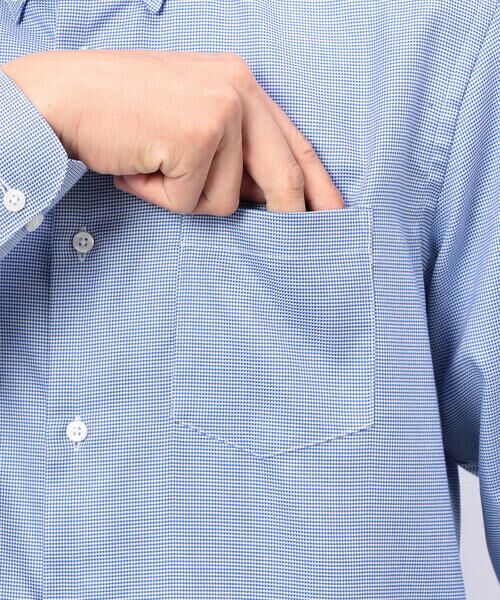 COMME CA ISM / コムサイズム シャツ・ブラウス | コンパクト千鳥柄 釦ダウンドレスシャツ | 詳細13