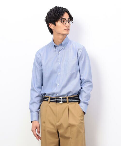 COMME CA ISM / コムサイズム シャツ・ブラウス | コンパクト千鳥柄 釦ダウンドレスシャツ | 詳細7