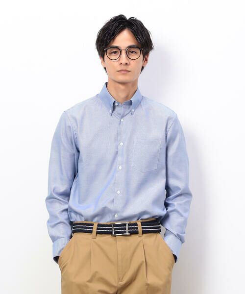 COMME CA ISM / コムサイズム シャツ・ブラウス | コンパクト千鳥柄 釦ダウンドレスシャツ | 詳細8