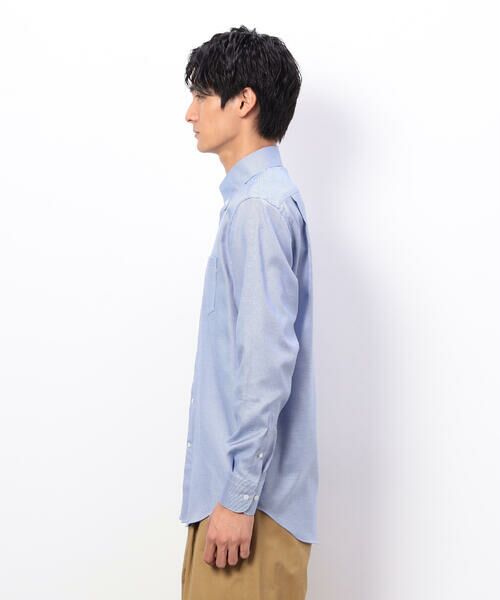 COMME CA ISM / コムサイズム シャツ・ブラウス | コンパクト千鳥柄 釦ダウンドレスシャツ | 詳細10