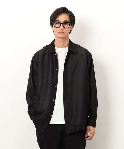 COMME CA ISM / コムサイズム ブルゾン | カラミメッシュ シャツブルゾン | 詳細3