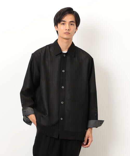 COMME CA ISM / コムサイズム ブルゾン | カラミメッシュ シャツブルゾン | 詳細5