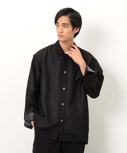 COMME CA ISM / コムサイズム ブルゾン | カラミメッシュ シャツブルゾン | 詳細6