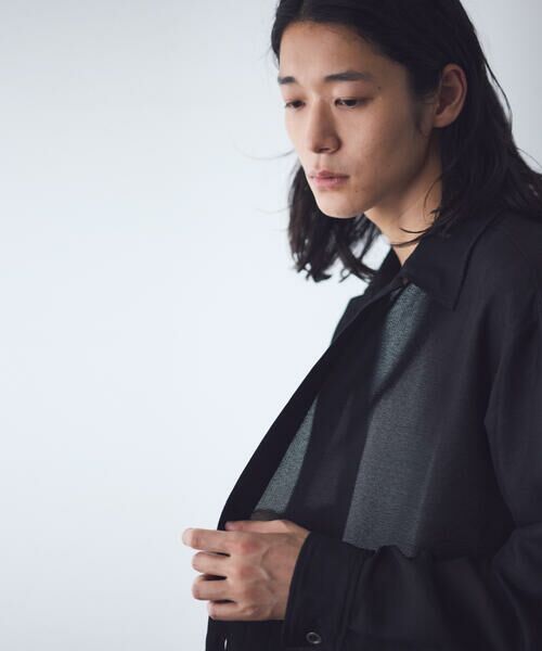 COMME CA ISM / コムサイズム ブルゾン | カラミメッシュ シャツブルゾン | 詳細8