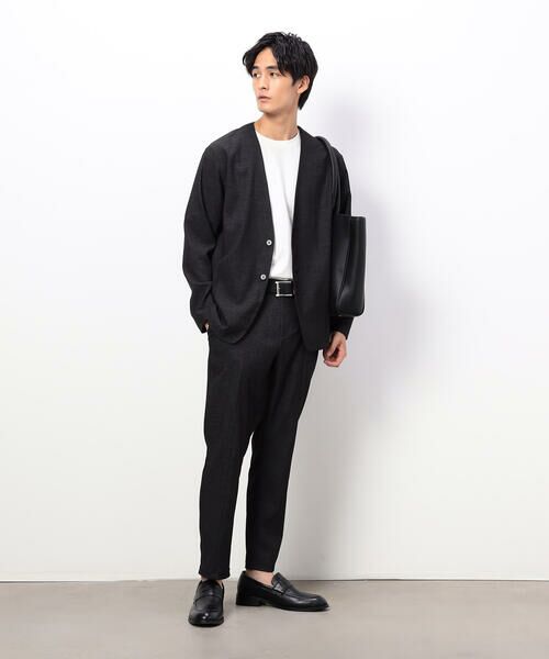 COMME CA ISM / コムサイズム ノーカラージャケット | 【セットアップ対応】デニムライクストレッチ ノーカラージャケット | 詳細2