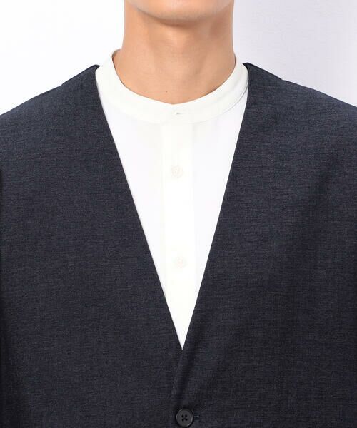 COMME CA ISM / コムサイズム ノーカラージャケット | 【セットアップ対応】デニムライクストレッチ ノーカラージャケット | 詳細13