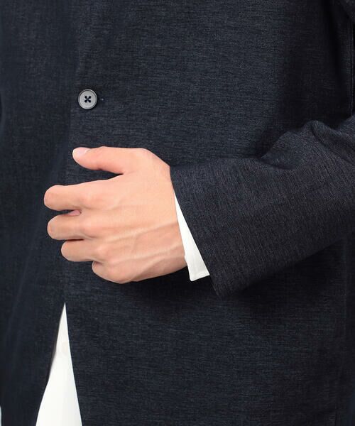 COMME CA ISM / コムサイズム ノーカラージャケット | 【セットアップ対応】デニムライクストレッチ ノーカラージャケット | 詳細14