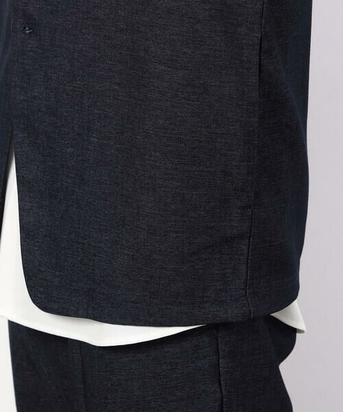 COMME CA ISM / コムサイズム ノーカラージャケット | 【セットアップ対応】デニムライクストレッチ ノーカラージャケット | 詳細16