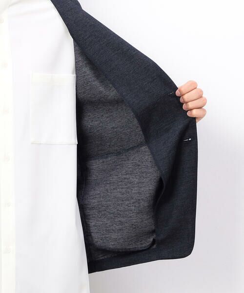 COMME CA ISM / コムサイズム ノーカラージャケット | 【セットアップ対応】デニムライクストレッチ ノーカラージャケット | 詳細17