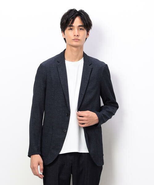 COMME CA ISM / コムサイズム テーラードジャケット | 【セットアップ対応】デニムライクストレッチ テーラードジャケット | 詳細12