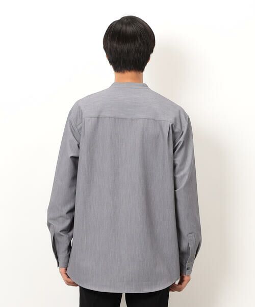 COMME CA ISM / コムサイズム シャツ・ブラウス | ウールライク バンドカラー 長袖シャツ | 詳細10