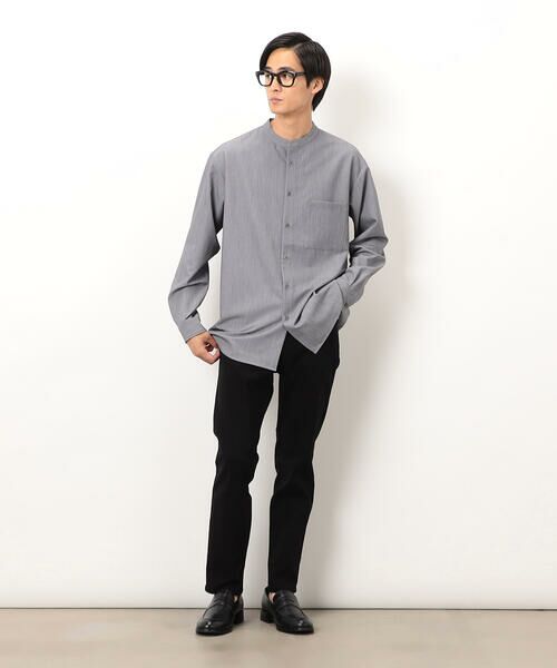 COMME CA ISM / コムサイズム シャツ・ブラウス | ウールライク バンドカラー 長袖シャツ | 詳細6